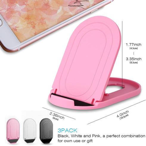 Cell Phone Stand 3Pack, Portable Foldable Desktop Cell Phone Holder, Adjustable Universal Multi-Angle Cradle Stands for Tablet iPad iPhone X/xr/xs...