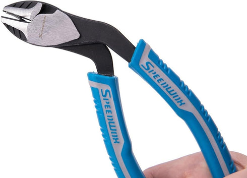 SPEEDWOX Diagonal Cutting Pliers Angled Multi Plier High Leverage Ergonomic Combination Pliers Pistol Grip Heavy Duty Wire Cutters Professional To...