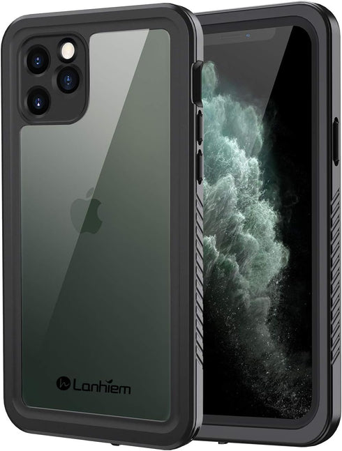Lanhiem for iPhone 11 Pro Case, IP68 Waterproof Dustproof Case with Built-in Screen Protector, Heavy Duty Full Body Protective Clear Back Phone Co...