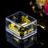 Pursuestar Happy Birthday Music Box, Clear Gold Hand Crank Musical Box for Mom/Dad/Daughter/Son - Unique Best Gifts for Christmas Wedding Mother's...