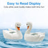b&h Baby Bath Thermometer, White Swan Shaped Baby Safe Floating Bath Thermometer - Easy to Read Screen - Reliable Temperature Readings...