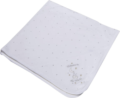 Little Me unisex baby nursery swaddling blankets, White, One Size US...