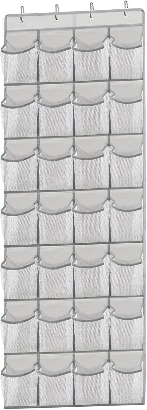 Over the Door Shoe Organizers 28 Mesh Pockets Hanging Shoes Organizer Shoe Rack for Closet Entryway Bedroom Bathroom Pantry Shoe Holder for Men Sn...