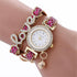 CdyBox Women Wholesale 6 pack Love Printed Bracelet Watches Set Lot Diamond Wrap Around Cuff Quartz Wrist Watch for Ladies Girls...