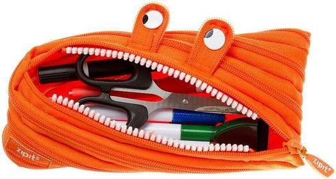 ZIPIT Monster Pencil Case for Kids | Pencil Pouch for School, College and Office | Pencil Bag for Kids (Orange)...