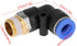 Push in Joint Pneumatic Connector, 10 pcs 8mm G1 push in anslutningar 90 Degree Male Thread Quick Fittings Push to Connect Lock Elbow Pipe L Shape...