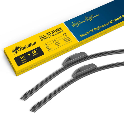 2 Wiper Blades 16"/16" Replacement for JEEP Gladiator 2022-2020 Wrangler 22-18/DODGE Viper 02-99/ BENZ G63 AMG 17-13 Windshield Wiper Blade,16+16 ...
