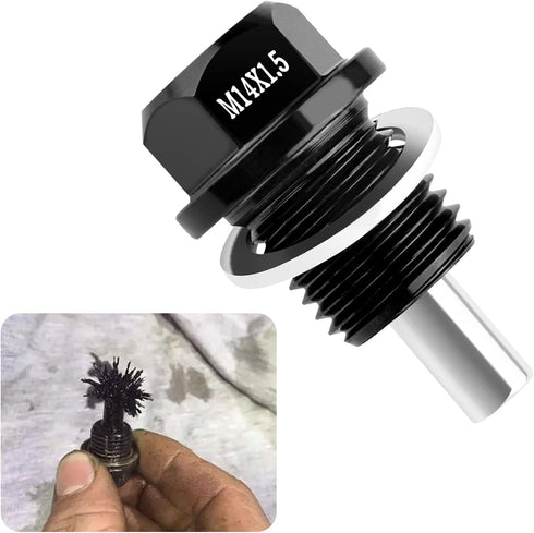 M14 x1.5 Magnetic Oil Drain Plug with Oil Drain Plug Gaskets Car Parts Kit Compatible with Most Ford,GM,Hyundai,KIA and Accord,CRV,Civic,Pilot,Ody...