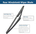 Rear Windshield Wiper Blade Arm Set for Nissan Rogue 2008-2013 / for Nissan Juke 2011-2016 / for Nissan Qashqai 2008-2013, Rear Windshield Wiper K...