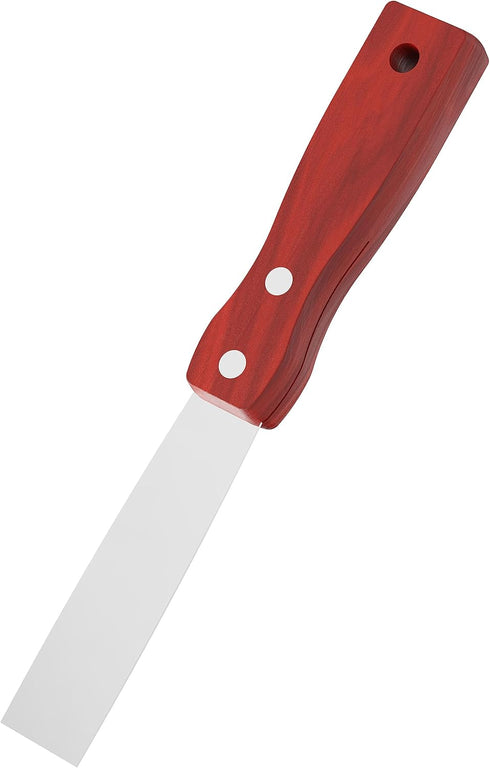 Putty Knife, 1 Inch Stainless Steel Scraper Tool, Wooden Handle Metal Spackle Knives for Drywall, Decals, Wall Paper, Floor Tile, Patching, Painti...