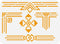 FINGERINSPIRE Geometric Border Stencil 11.7x8.3 inch Art Decor Frames Borders Stencil Plastic Rectangle Triangle Pattern Template Reusable DIY Art...