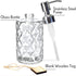 JASAI Diamond Design 12 Oz Glass Soap Dispenser, Kitchen soap Dispenser with 304 Rust Proof Stainless Steel Pump, Bathroom Soap Dispenser for Hand...