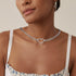 CLOACE Rhinestone Choker Necklaces Silver Heart Necklace Sparkly Tennis Chain Party Prom Neck Jewelry for Women...