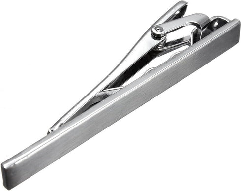 Mens Formal Stainless Steel Metal Simple Necktie Tie Bar Clasp Clip Practical Decor Necktie Tie Bar Clip (Silver)...
