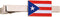 Desert Cactus Puerto Rico State Flag Tie Bar Made of Metal Souvenir Rectangle (Silver Tie Bar)...