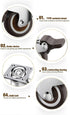 GBL 1" inch Small Caster Wheels with 4 Brakes + Screws - 90Lbs - Low Profile Castor Wheels with Brakes - Set of 4 No Floor Marks Silent Casters - ...