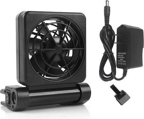 Aquarium Chiller, Fish Tank Cooling Fan System for Salt Fresh Water, 2 Variable Speed, Wide Angle Adjustable (1-Fan)...