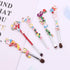 Alice in Wonderland Makeup Brush Set,5pcs Cute Alice Flower Makeup Brushes with Premium Synthetic Fiber and Metal Handle for Blush, Foundation, an...