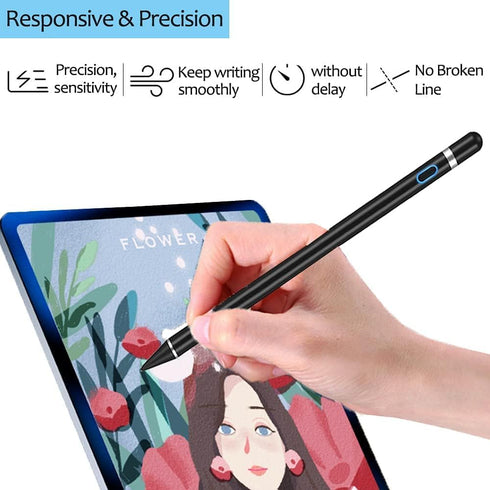 Stylus Pen for Touchscreen, DOGAIN iPad Pencil 1.5mm Fine Point Rechargeable, Tablet Pen for Drawing/Writing/Playing, Stylus Pen for iPad/iPad Air...