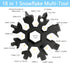 18-in-1 Snowflake Multi Tool Portable Stainless Steel Snowflake Bottle Opener/Flat Phillips Screwdriver Kit/Wrench Tools for Outdoor Camping Tool ...