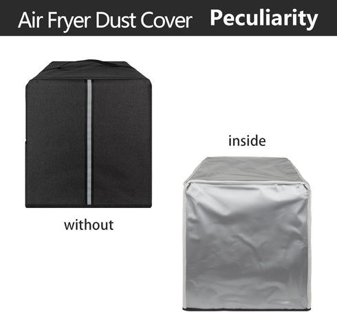 Air Fryer Dust Cover, Air Fryer Rotisserie Oven Dust Cover Compatible with Nuwave Brio 15.5Qt Air Fryer Rotisserie Oven,Dark Grey...