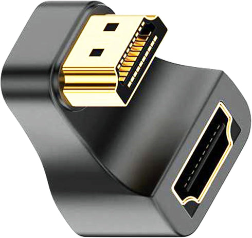 U Shape HDMI 2.1 Adapter Male to Female Standard HDMI Type A Adapter UHD 3D 8K@60Hz 180 Degree Up Angle for Laptop Projector TV PC...