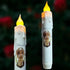 Primitive Battery Tapered Candles Flickering,Decorative Flameless Taper Candles with Timer,6.75Inch Girl Blessed Led Candlestic,Dripless Taper Can...