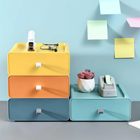 Mesen Desktop Storage Box Organizer Drawer, Stackable Large-capacity Makeup Drawer Organizer, Jewelry Case Cosmetic Makeups Dressing Home Desktop ...