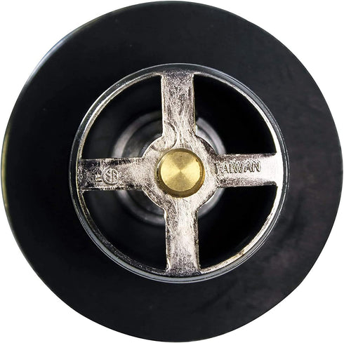 Westbrass 1-1/4" NPSM (1-5/8"-16 UNC-2A) Fine Thread Twist & Close Bath Drain Plug, Polished Chrome, 79438CP-F...