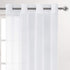 DWCN White Sheer Curtains, Faux Linen Look Grommet Window Semi Sheer Curtains Drapes for Bedroom Living Room Set of 2 Panels, 52 x 90 Inch Long...