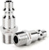 GASHER 5PCS Industrial Air Plug, 304 Stainless Steel 1/4"NPT Male, 1/4" High Flow Pneumatic Plugs...