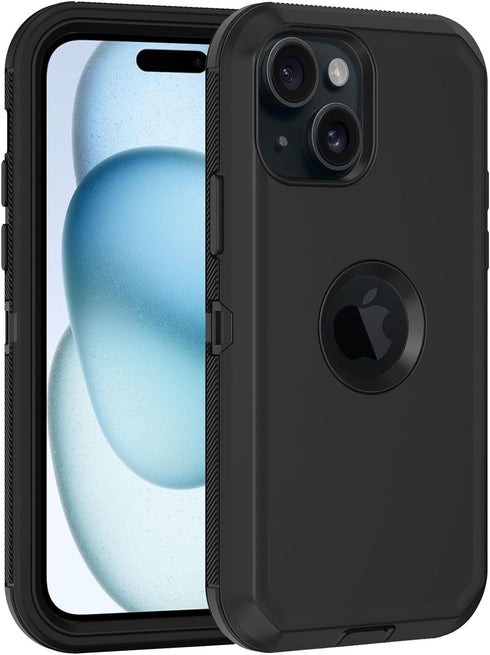 for iPhone 15 Plus Case, with Built in Screen Protector Heavy Duty Drop Protection, Full Body Rugged Shockproof Dust Proof Protective Phone Cover ...