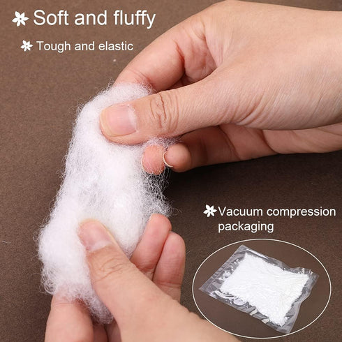 3.5oz Polyester Fiber Fill Stuffing for Stuffed Animals, Premium Fibers Fill Stuffing, Stuffing for Crafts Crochet Stuffing,Fluff Stuffing High Re...