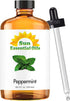 Sun Essential Oils 8oz - Peppermint Essential Oil - 8 Fluid Ounces - Aromatherapy Essential Oils - Peppermint Essential Oil for Diffuser - Mint Es...