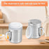 2Pcs Metal Salt Pepper Dredge Shakers, Stainless Steel Pepper Shaker Seasoning Jar With Handle, With Hole And Cover, Suitable For Pepper, Cinnamon...