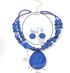 Big Teardrop Pendant Necklaces for Women Colorful Beaded Necklaces Statement Set for Holiday....