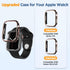 4 Pack Luxury Bumper Case for Apple Watch Series 7, Hard PC Protector 41mm iWatch Cover Frame Smartwatch Accessories (Black*2+White*2)...