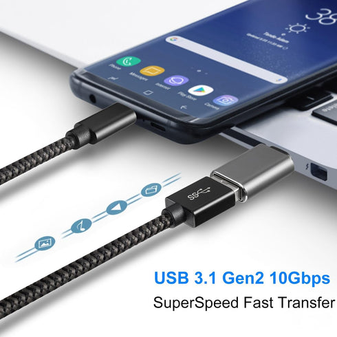 USB C to USB Adapter, USB C Adapter, Type C Male to USB 3.1 Female Adaptor, OTG USB Adapter to USB C Compatible with MacBook Pro, Samsung Galaxy, ...
