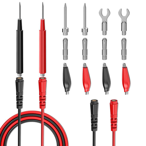 Goupchn 16PCS Multimeter Test Leads Kit Replacement Test Wire Set with Alligator Clips, Banana Plugs, Test Probes, Banana Plugs for Multimeter Aut...