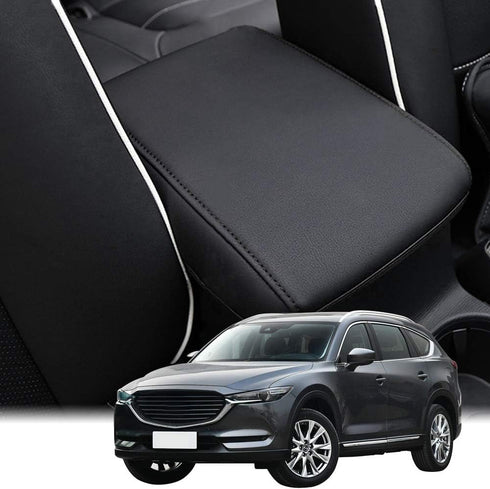 INTGET for 2025 Mazda CX5/CX-5 Accessories Center Console Cover for Mazda CX5 2025 2024 2023 2022 2021 2018 2019 2020 Leather Car Armrest Arm Rest...