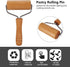 Small Rolling Pin, Wooden Dough Roller, Non-Stick Pizza Roller, Dough Baker Roller Set for Home Kitchen Baking Cooking(9.5cm/3.74in)...