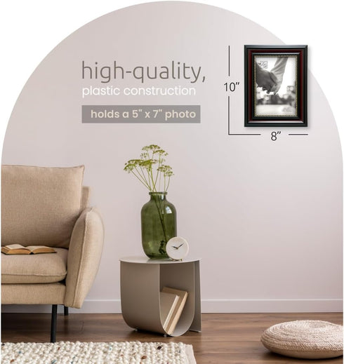Kiera Grace Classic Traditional Lucy Picture Frame, 5" x 7", Dark Brown...