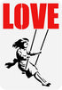 FINGERINSPIRE Banksy Girl On Swing Stencil 8.3x11.7inch Reusable Banksy Theme Painting Template Banksy Girl with LOVE Drawing Stencil Banksy Stenc...