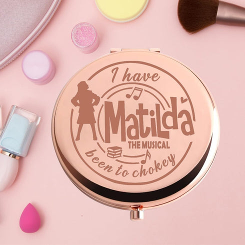 KEYCHIN Broadway Matilda Pocket Mirror Matilda Fans Gifts I Have been to Chokey Matilda Compact Makeup Mirror Matilda Merch (Matilda-RG)...