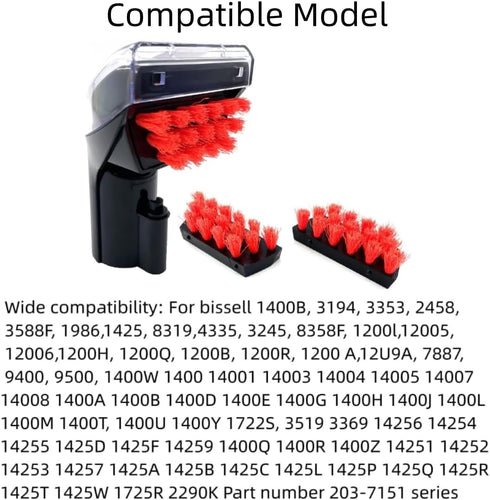 1400B Little Green Machine Brush Replacement parts Compatible For bissell 1400B 3353 3194 2458 3588F 1986 1425 Multi-Purpose Portable Tough Stain ...