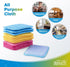 12 Pack Scrub & Wipe Cloths, Dual-Sided Sponges for Kitchen, All-Purpose Cloth for Dishes, Pots, Pans, Non-Stick Cookware, Countertops (Red, Yello...