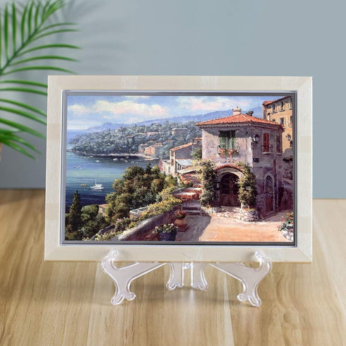 Artliving 12 Inch Plastic Display Stand, White Easel Display Photo Holder Stand, Displays Picture Frames, Cookbooks, Tablets and Art...