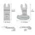 Diamond Oscillating Tool Blade Set, Multi Tool Mortar Cutting Saw Blades Precise for Grout Removal, 4-Pack...