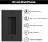 Iwillink Brush Wall Plate (2 Pack), Cable Pass Through Insert for Wires, Single Gang Cable Access Strap, Wall Socket for HDTV, Home Theater System...