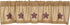 Burlap Natural with Burgundy Stars Primitive 16"x72" Valance Tan Rod Pocket Stenciled Cotton Kitchen Window Curtains...